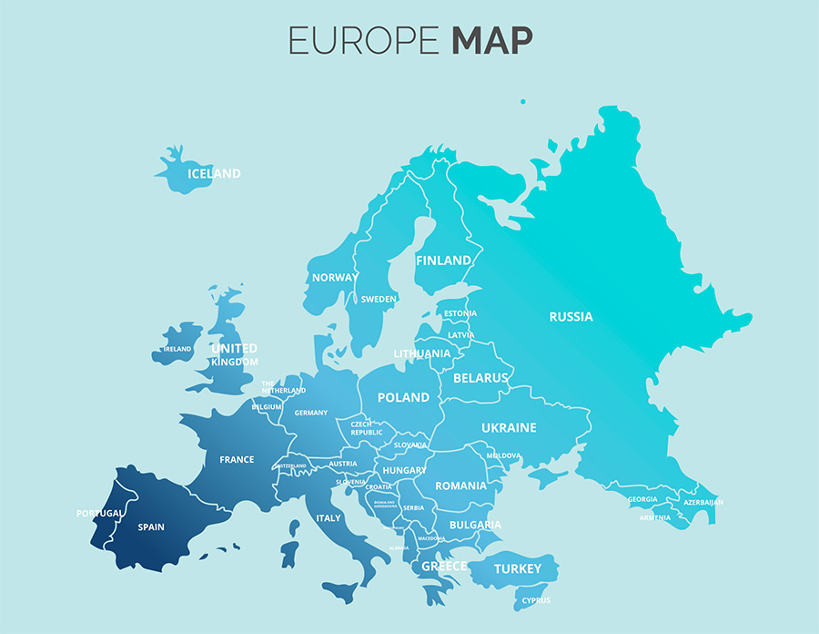 Euroopa kaart - Map of Europe - Salvation Prayer - Prayer for Peace in Europe - Contact