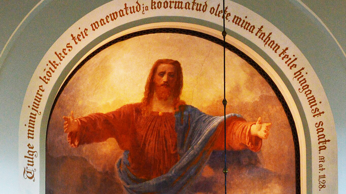 Allan Kroll - Kaarli Kiriku Altarimaal - Köleri fresko - Kaarli kirikus hakati restaureerima - JOHANN KÖLER JA KAARLI KIRIKU ALTARIMAAL