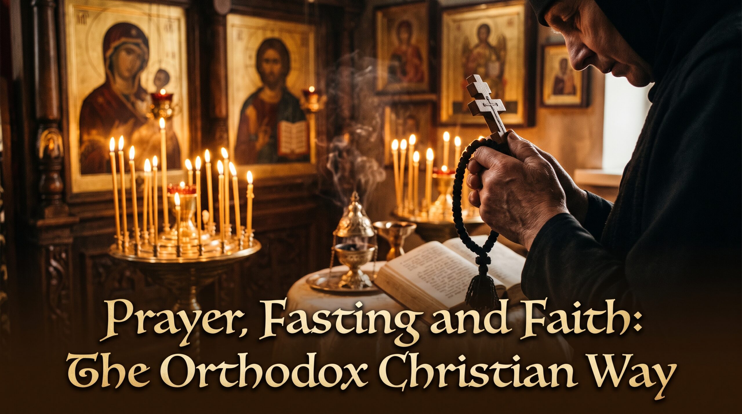 Orthodox Faith and Prayer. Write on the image Prayer, Fasting and Faith The Orthodox Christian Way
