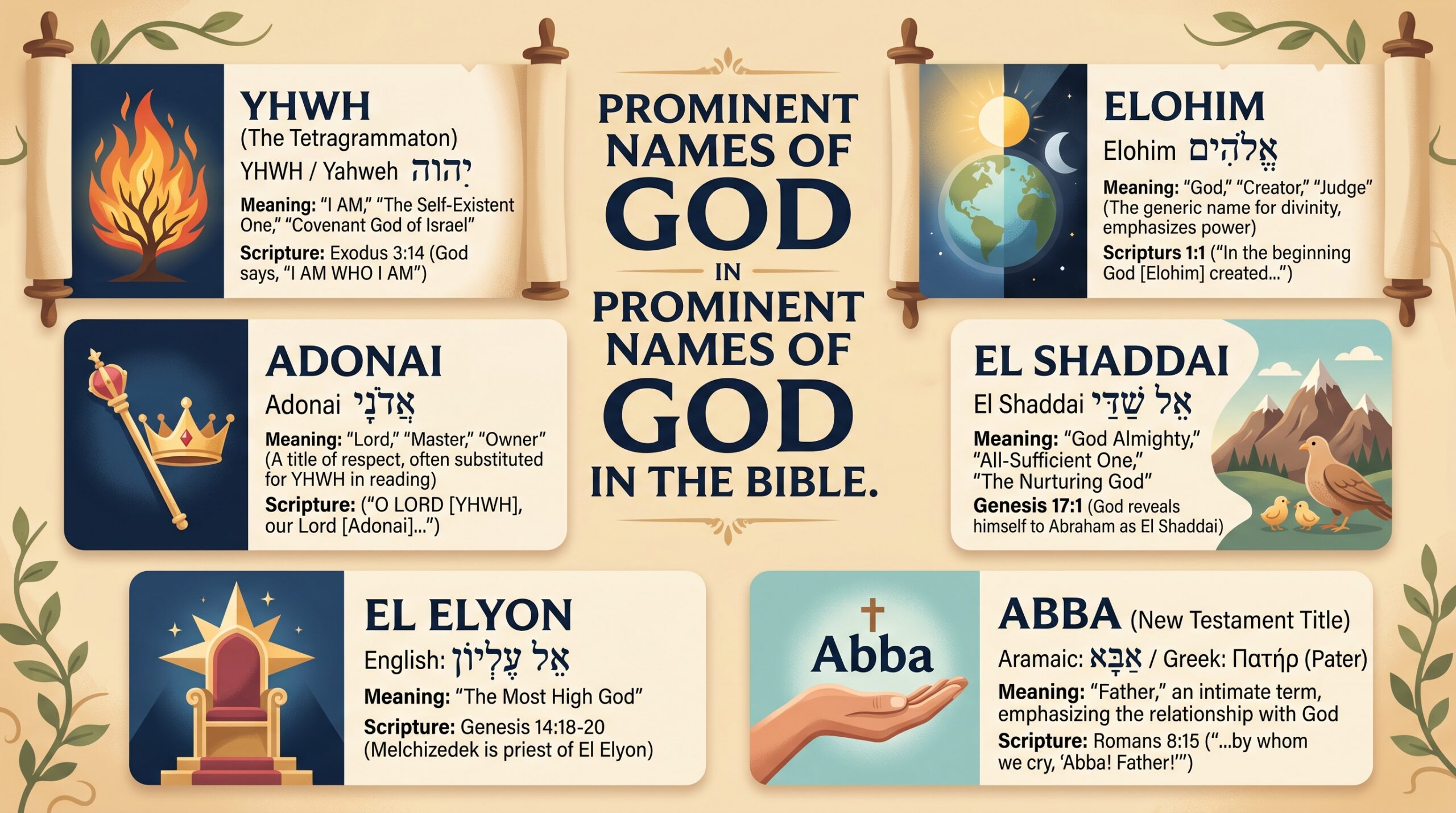 What are the different names of God, and what do they mean. Names of God. God Names. Jehovah. Elohim. Bible Gods names. Biblical names of God